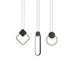 Black Geometric Pendant Light LED Modern Ceiling Light