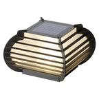 [Open-Box] Black Lattice Hardiwred/Solar Outdoor Post Pier Mount Light