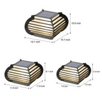 [Open-Box] Black Lattice Hardiwred/Solar Outdoor Post Pier Mount Light