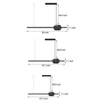 [Open-Box]Black Linear Round Marble LED Pendant Light