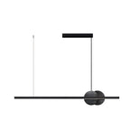 [Open-Box]Black Linear Round Marble LED Pendant Light