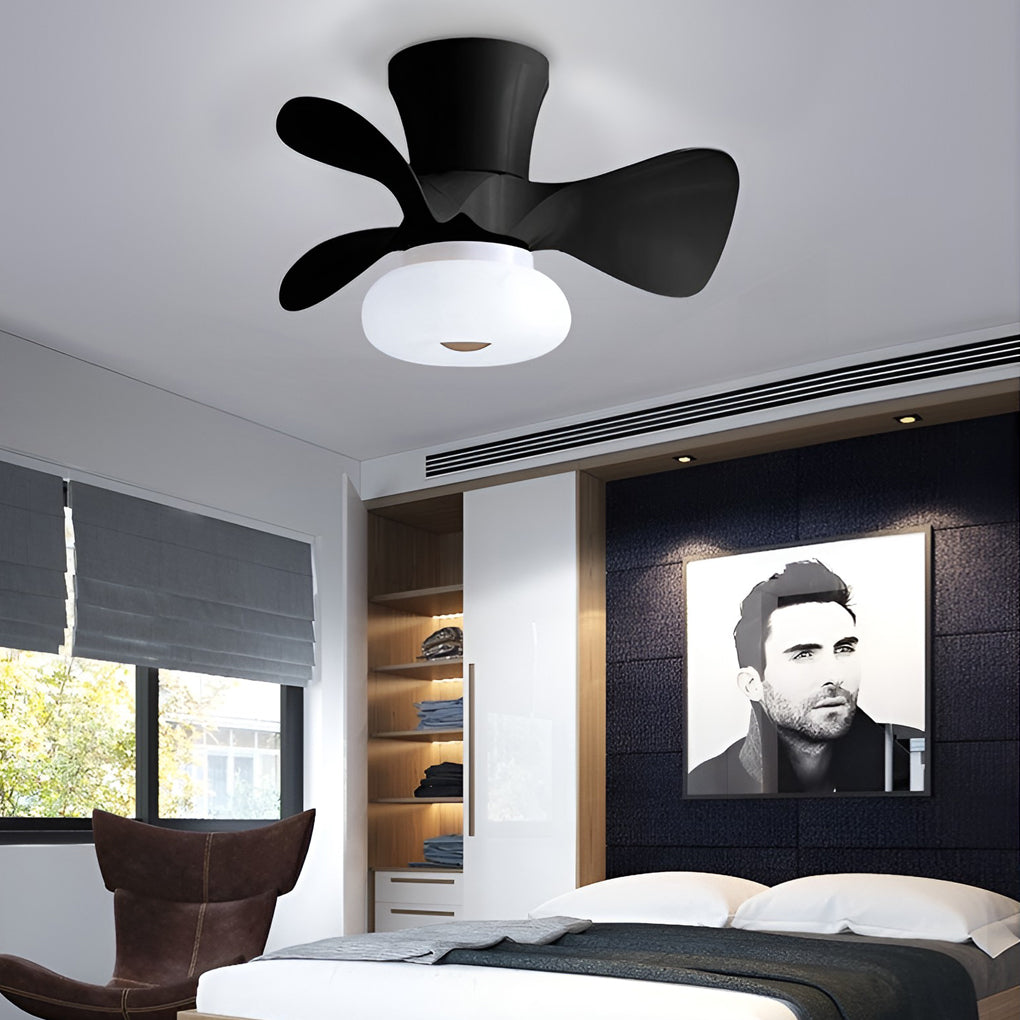 Macaron Ceiling Fan with Light Modern Decoration LED Light