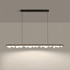 Black Metal Pendant Light Nordic Minimalist LED Linear Ceiling Light