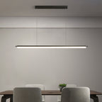 Black Metal Pendant Light Nordic Minimalist LED Linear Ceiling Light