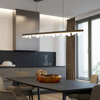 Black Metal Pendant Light Nordic Minimalist LED Linear Ceiling Light