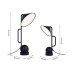 Black Metal Desk Lamp Creative LED Industrial Style Black Study Lamp