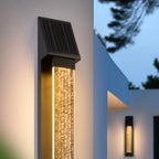 Black Outdoor Lighting Sconce Waterproof Solar Light