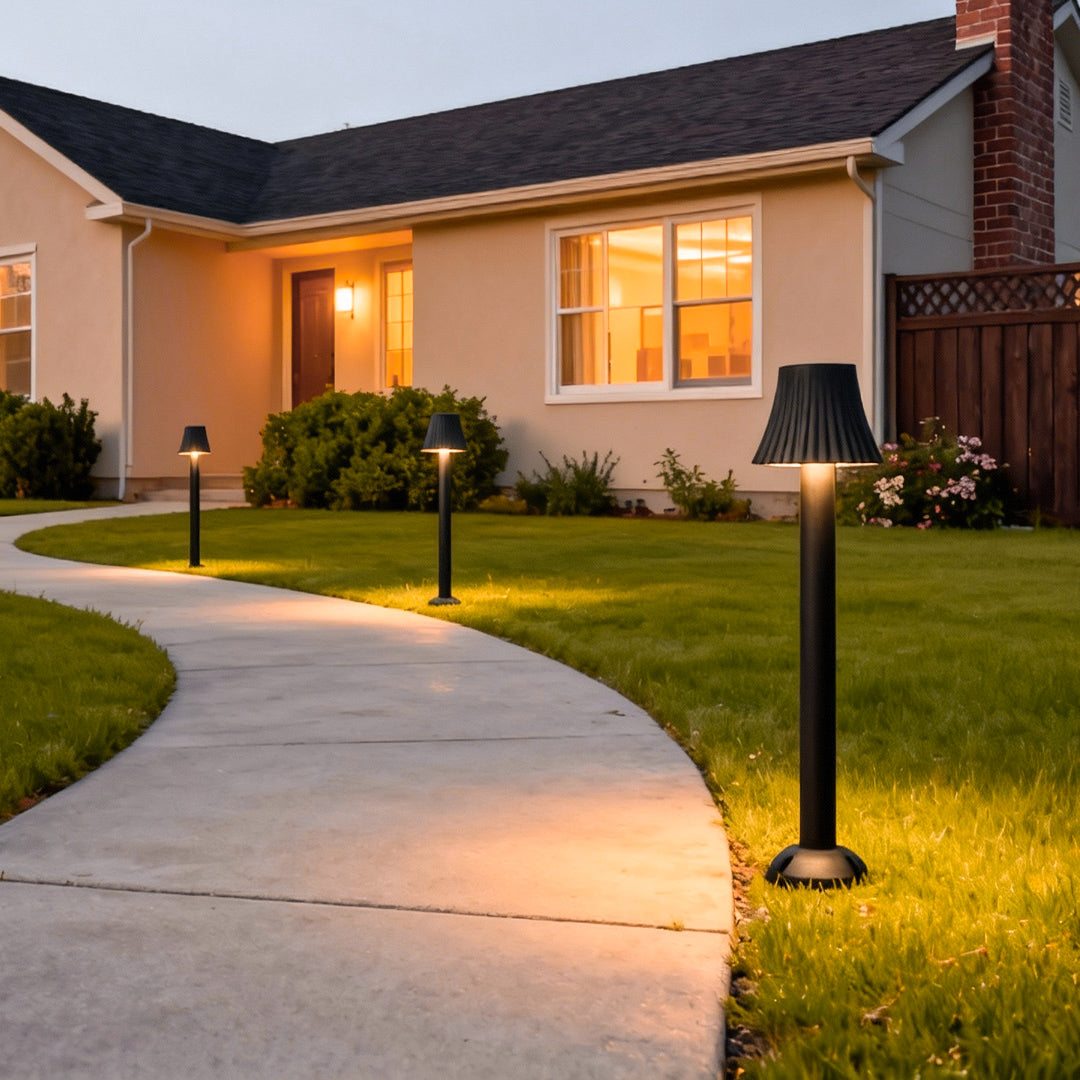 Black Outdoor Path Light Courtyard Mushroom Landscape Light
