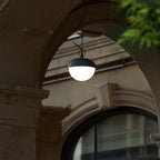 Black Outdoor Pendant Light Waterproof Terrace Ceiling Light