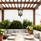 Black Outdoor Pendant Light Classic Adjustable Chain Ceiling Lights