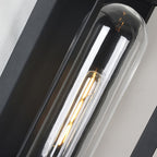 Black Outdoor Wall Sconce Modern Simple Square Waterproof Lamp