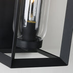Black Outdoor Wall Sconce Modern Simple Square Waterproof Lamp