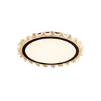 White Round LED Ceiling Light French Full Spectrum Ultra-Thin Flush Mount Light
