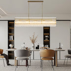 Glass Lamp Shade Chandelier Luxury Iron Ceiling Light