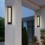 Black Rectangular Transparent Acrylic LED Outdoor Wall Lights