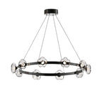 LED Dome Glass Ring Chandeliers Nordic Modern Ceiling Light