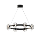 LED Dome Glass Ring Chandeliers Nordic Modern Ceiling Light