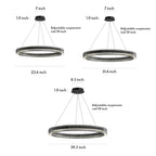 Black Round Chandeliers Italian Minimalist Glass Light