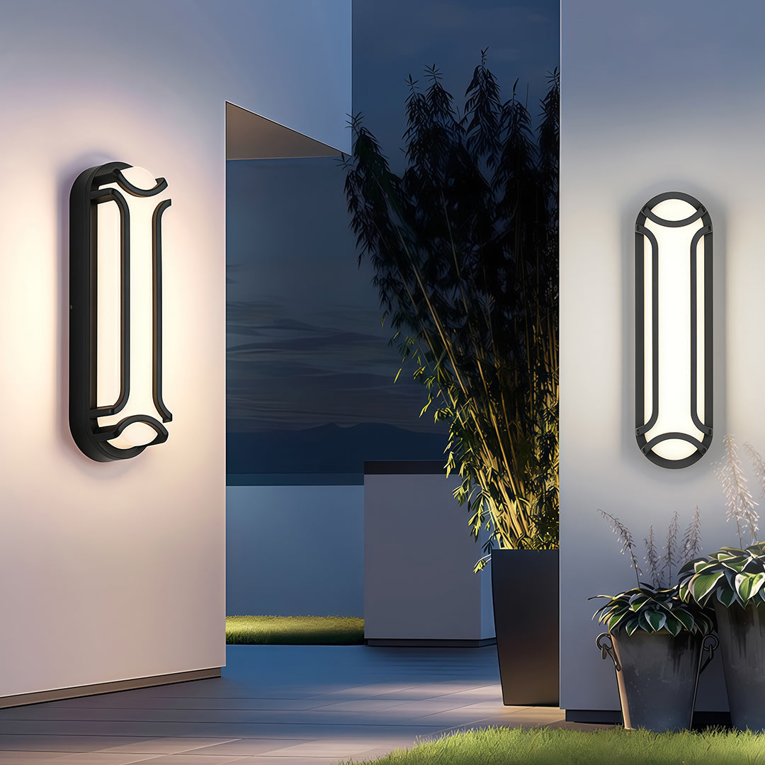 Outdoor Wall Sconce Black Modern Minimalist Waterproof Lamp
