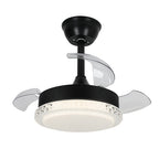 3 Blade Ceiling Fan with Light Flush Mount Quiet Fan Lamp