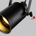Black Track Light Adjustable Industrial Spotlight