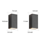 Black up down Wall Light Modern Waterproof LED Light