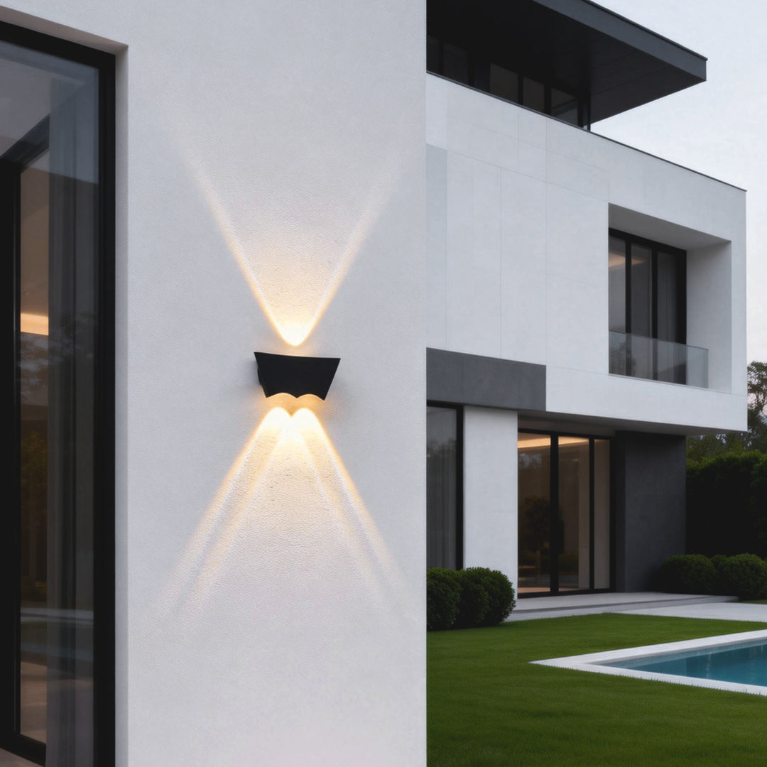 Black up down Wall Light Outdoor Aluminum Wash Light