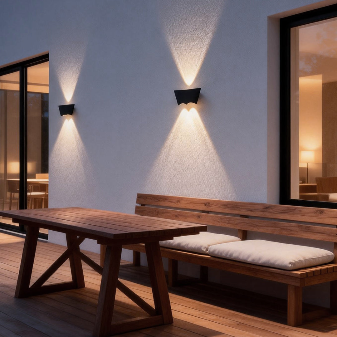 Black up down Wall Light Outdoor Aluminum Wash Light
