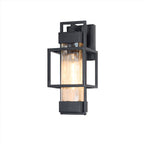 Waterproof Iron Art Black Outdoor Sconces Vintage Style