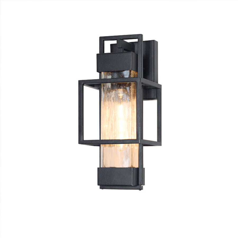 Waterproof Iron Art Black Outdoor Sconces Vintage Style