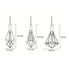 Black Wire Cage Pendant Light Vintage Geometric Ceiling Light