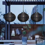 Black Woven Pendant Light Outdoor Waterproof Ceiling Light