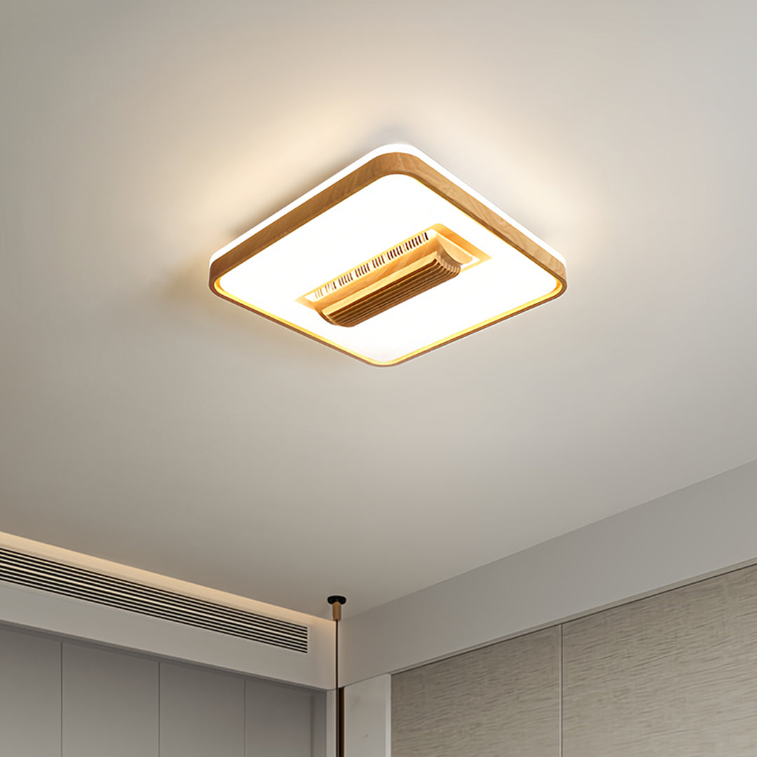 Bladeless Ceiling Fan with LED Light Quiet Minimalist Ceiling Fan