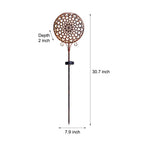 Bohemian Solar Hollow Drum Light LED Metal Outdoor Garden Lamp