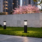 Bollard Landscape Lights Minimalist Black Weatherproof Outdoor Light