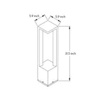 Cutout LED Landscape Bollard Lights Minimalist Garden Pole