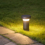 Modern Front Lawn Bollard Light |  Black LED Path Lights
