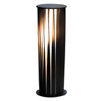 Bollard Path Light Geometric Black Cage Solar LED Light
