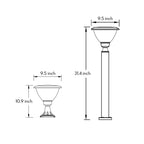 LED Metal Garden Lights Black Modern Minimalist Outdoor Bollard Light