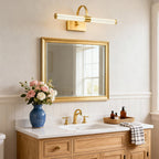 Bathroom Vanity Wall Light Nordic Full Copper Long Bar Light