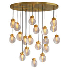 Modern Copper Chandelier Creative Luxury Glass Ceiling Light