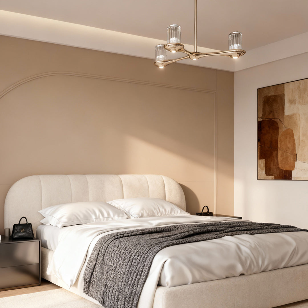 Brass Crystal Chandelier Nordic Minimalist Ceiling Light