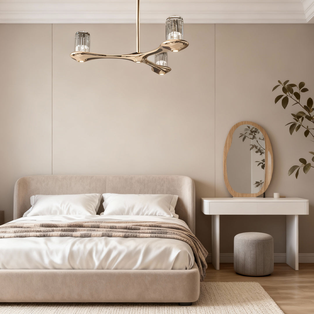Brass Crystal Chandelier Nordic Minimalist Ceiling Light