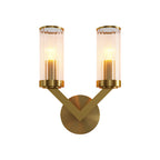 Double Sconce Wall Light Nordic Glass Pure Copper Lamp