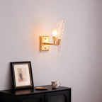 Brass Glass Wall Light European Style Classic Metal Lamp