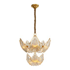 Modern Large Chandeliers Luxury Copper Glass Ceiling Light