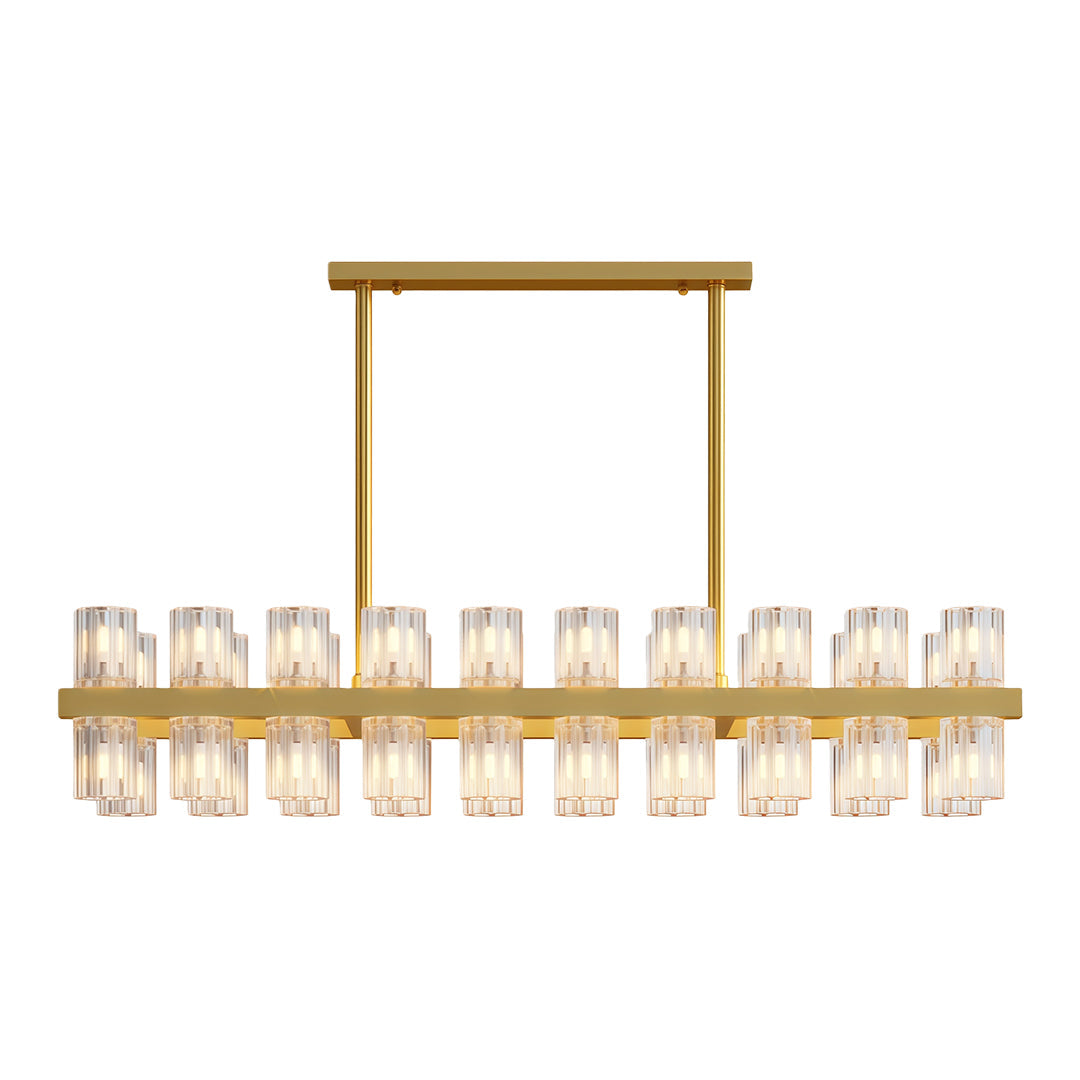 Luxury Crystal Chandeliers American Copper Ceiling Light