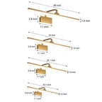 Brass Linear LED Bathroom Vanity Light with Curved Rod Design Elegant Mirror Fixture