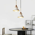 Plaster Cone Pendant Light Creative White Cement Ceiling Light