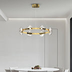 LED Dome Glass Ring Chandeliers Nordic Modern Ceiling Light